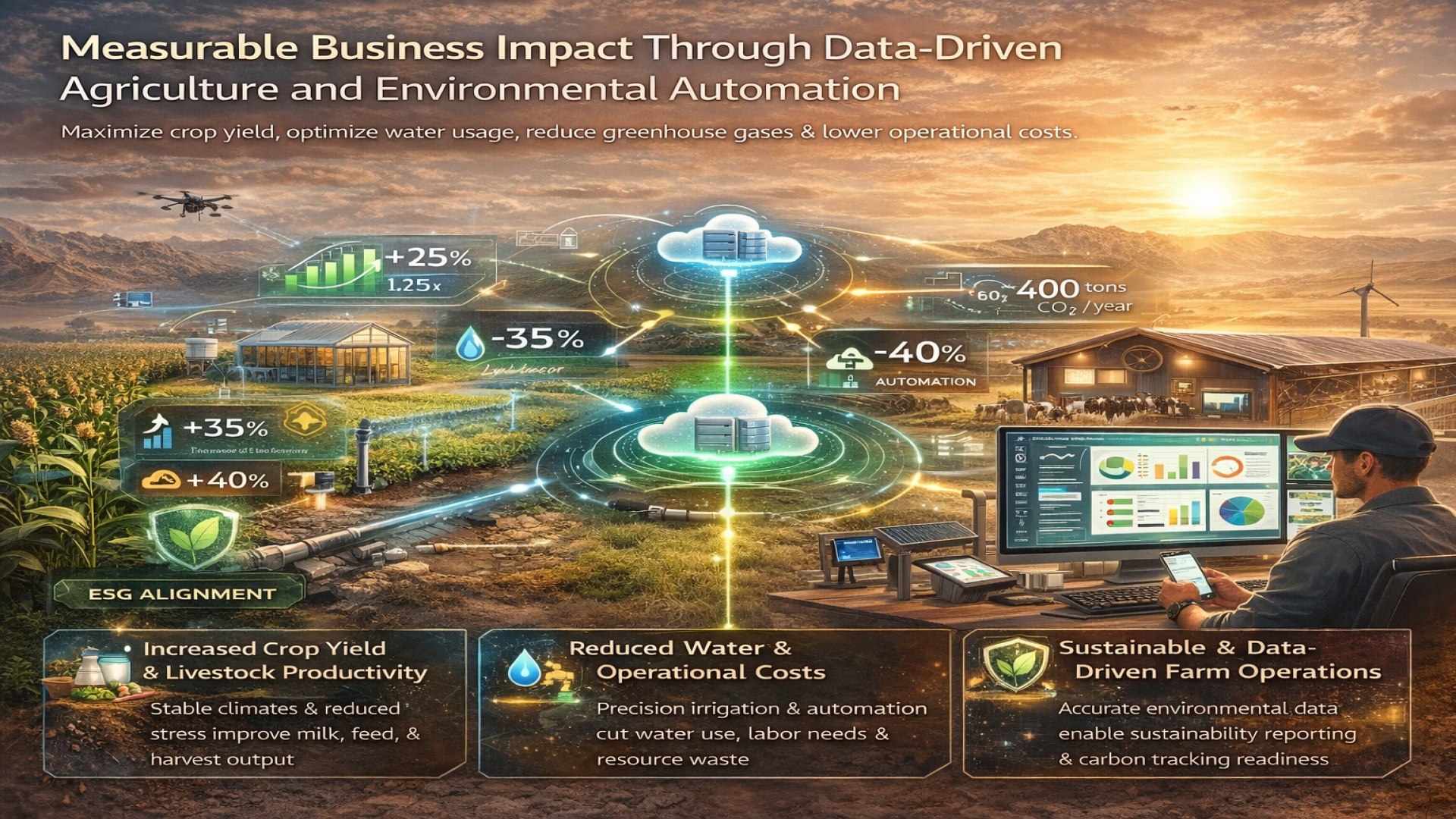 Measurable Business Impact Through Data-Driven Agriculture and Environmental Automation